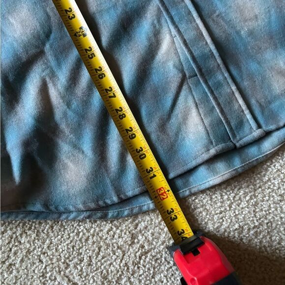 Pendleton Pearl Snap Virgin Wool Canyon Shirt Mens Size XL Sky Blue With Gray - Picture 12 of 12